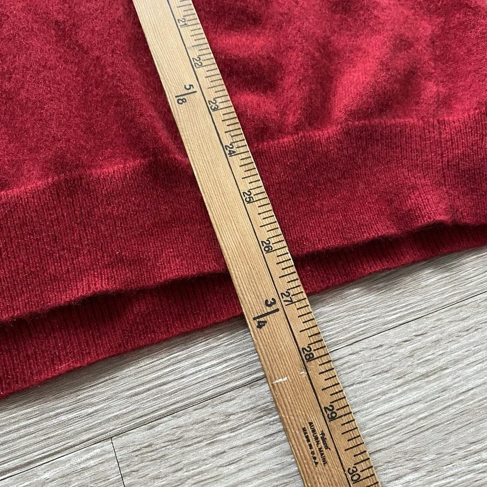 Club Room 2 Ply Estate Cashmere Sweater Men's Size XL Red V-Neck Pullover Luxury
